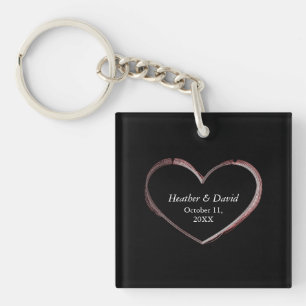 Porte-clefs Cœur d'amour Attrayant Charme Mariage