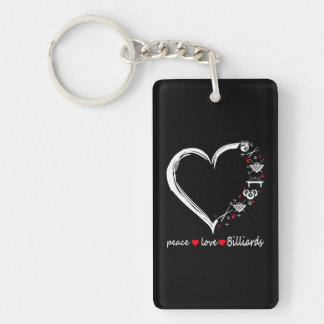 Porte-clefs Coeur de billard d'amour de paix