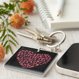 Porte-clefs Coeur de course - Femmes coureurs Silhouettes