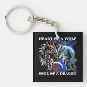 Porte-clefs Coeur De L'Âme De Loup D'Un Dragon - Dragon Cool -