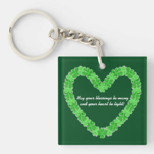 Porte-clefs Coeur des shamrocks