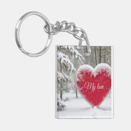 Porte-clefs Coeur d'hiver