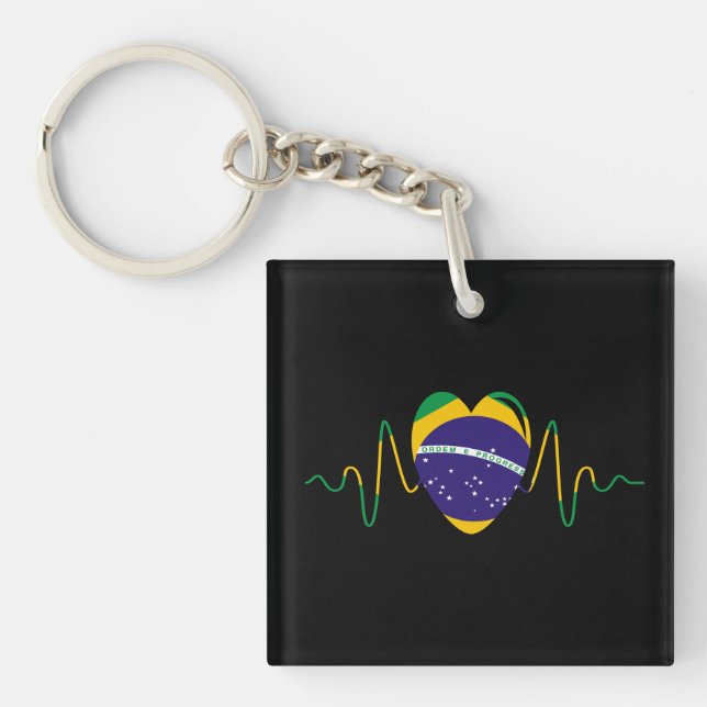 Porte-clefs Coeur du Brésil (Devant)