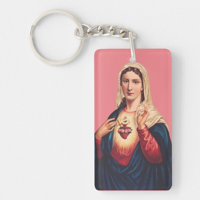 Porte-clefs Cœur immaculé de la Vierge Marie (Devant)