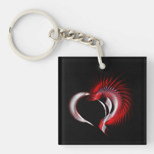 Porte-clefs Coeur métallique
