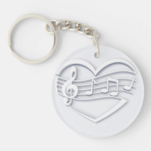 Porte-clefs Coeur musical