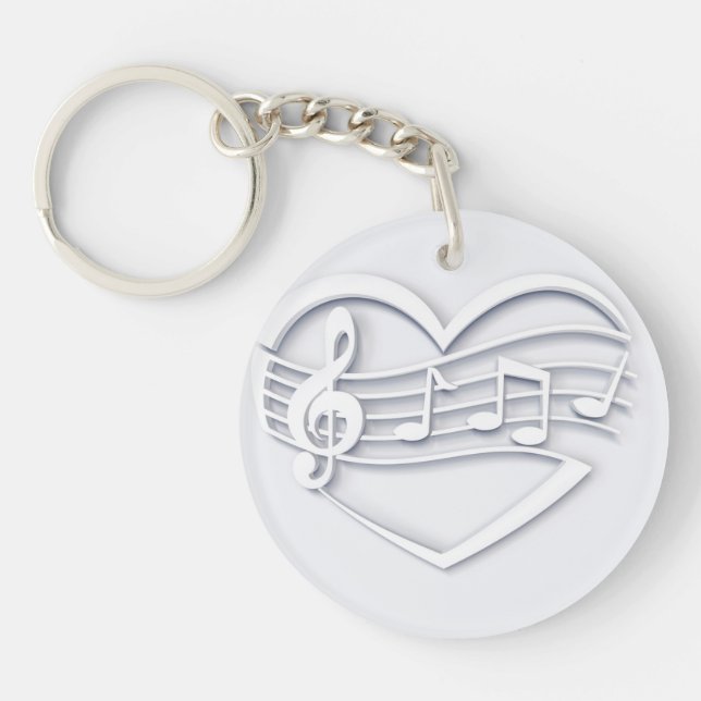 Porte-clefs Coeur musical (Devant)