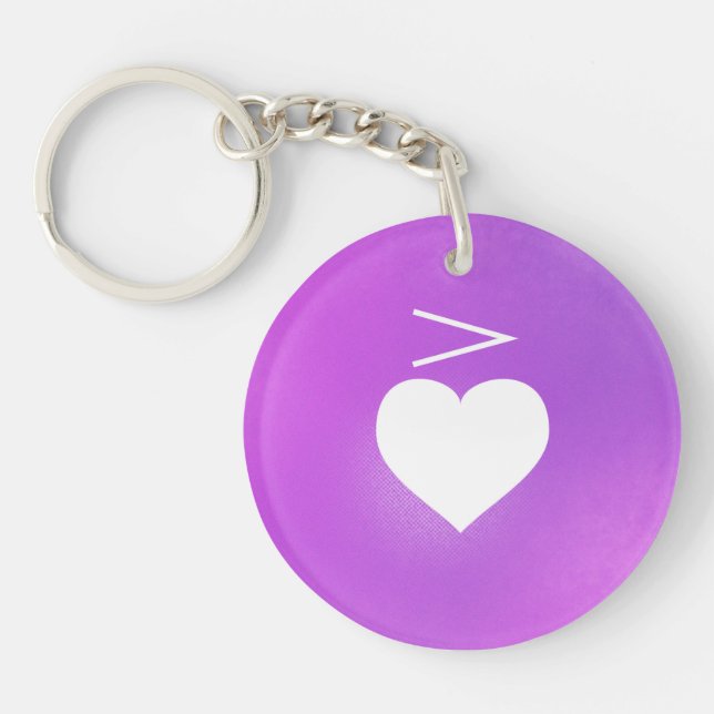 Porte-clefs Coeur Musique Notation Amour Langue : Accent (Devant)