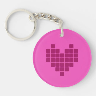 Porte-clefs Cœur pixélisé