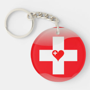 Porte-clefs Coeur suisse