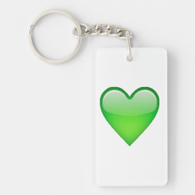 Porte-clefs Coeur vert - Emoji (Devant)