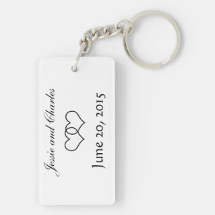Porte-clefs Coeurs bloqués - Noir et Blanc
