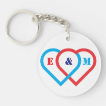 Coeurs connectés. Les lettres peuvent être customi