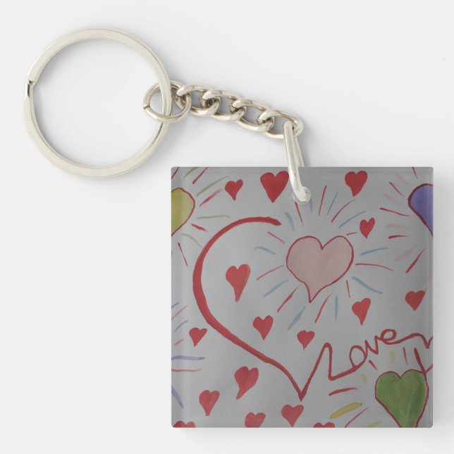 Porte-clefs Coeurs d'amour (Devant)