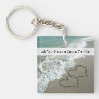 Porte-clefs Coeurs de plage romantiques