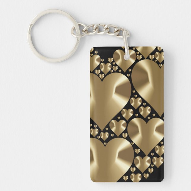 Porte-clefs Coeurs d'or (Devant)