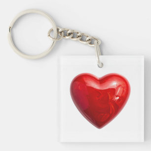 Porte-clefs Cœurs rouges