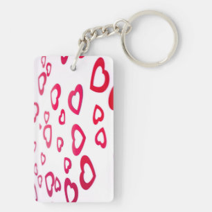 Porte-clefs Coeurs rouges