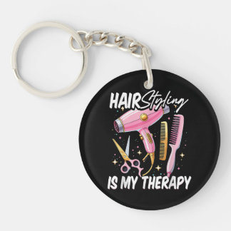 Porte-clefs Coiffeur Est Ma Thérapie