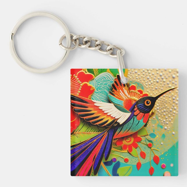 Porte-clefs Colibri occupé (Devant)
