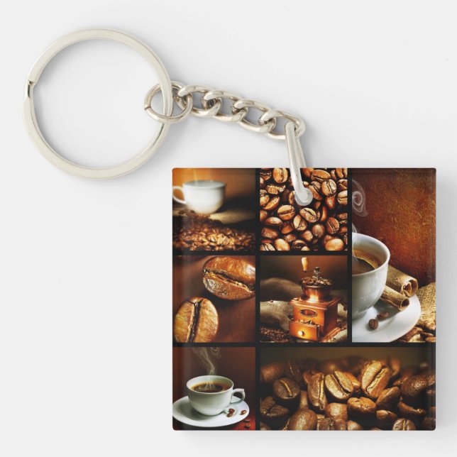 Porte-clefs Collage 2 de café (Devant)