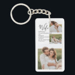 Porte-clefs Collage Couple Photo & Lovely Romantic Wife Cadeau<br><div class="desc">Collage Couple Photo & Lovely Romantic Wife Cadeau</div>