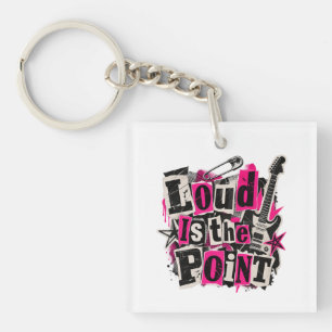 Porte-clefs Collage de note de rançon punk rock Loud Is the Po