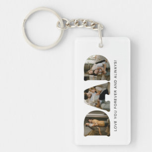 Porte-clefs Collage de photos de lettre PAPA