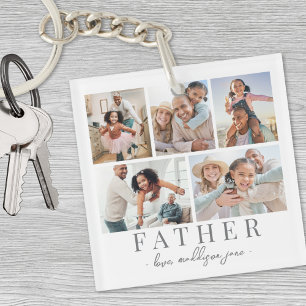 Porte-clefs Collage de photos pour la fête des pères