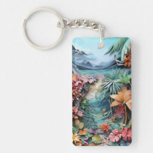 Porte-clefs Collage de style Tropical £