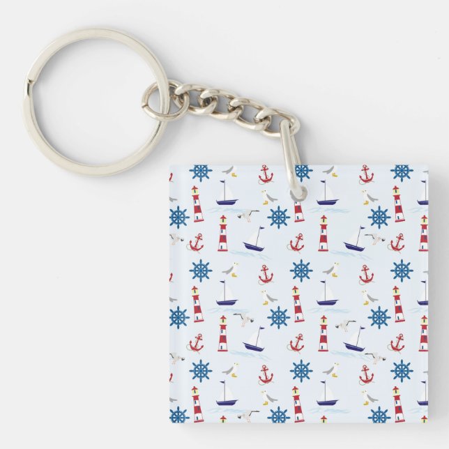 Porte-clefs Collage nautique (Devant)
