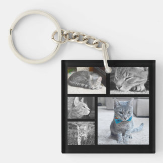 Porte-clefs Collage photo couleur cinq