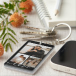 Porte-clefs Collage photo et texte personnalisé<br><div class="desc">Faites un porte - clé photo personnalisé de Ricaso - ajoutez vos propres photos et texte - photo collage cadeaux</div>