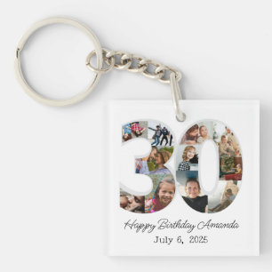Porte-clefs Collage photo numéro 30 - 30 ans