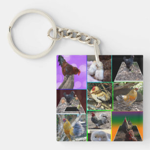 Porte-clefs Collarge photo de poulet,