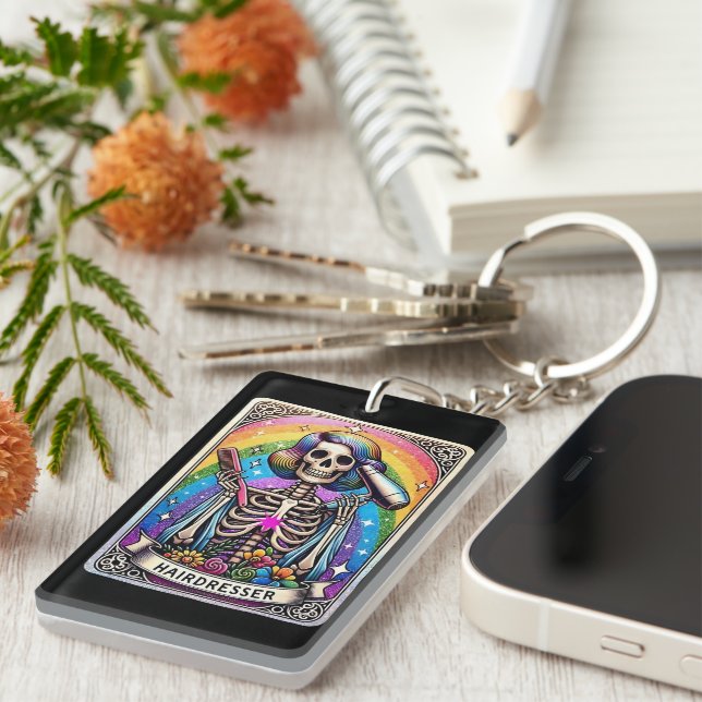 Porte-clefs Collection de cartes Tarot du Coiffeur (Devant droit)