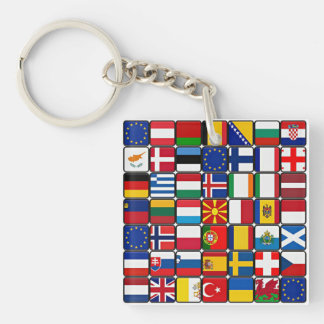 Porte-clefs Collection internationale de drapeaux, drapeaux du