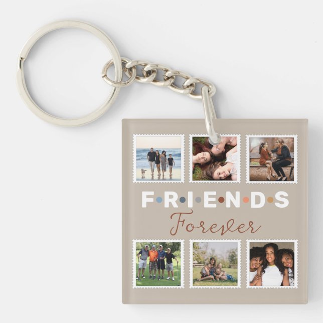 Porte-clefs Collection photo moderne Beige Friends Forever (Devant)