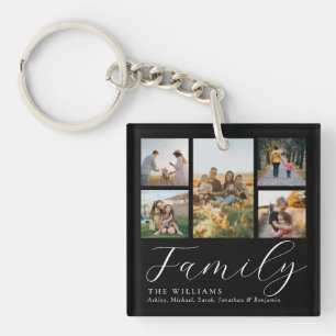 Porte-clefs Collection photo personnalisée moderne Famille de