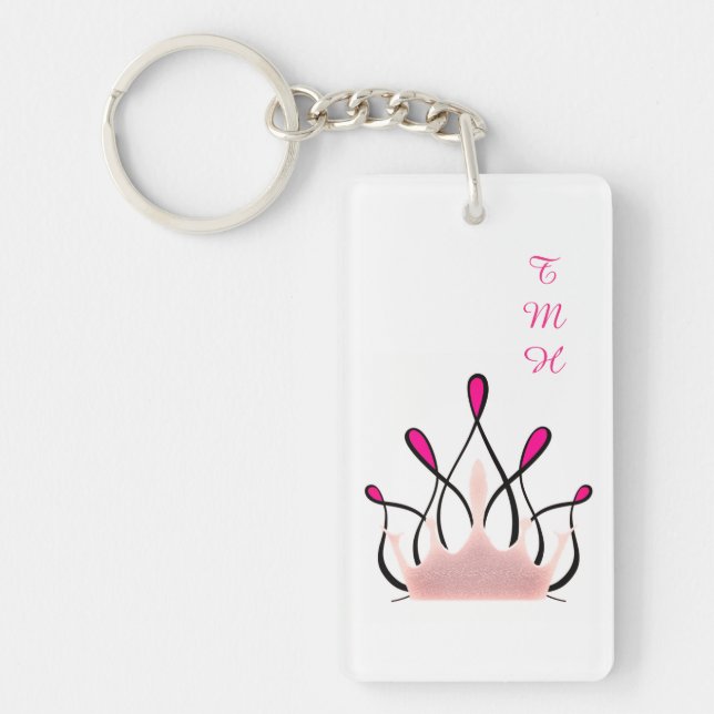 Porte-clefs COLLECTION TMH - Porte - clé acrylique rose (Devant)