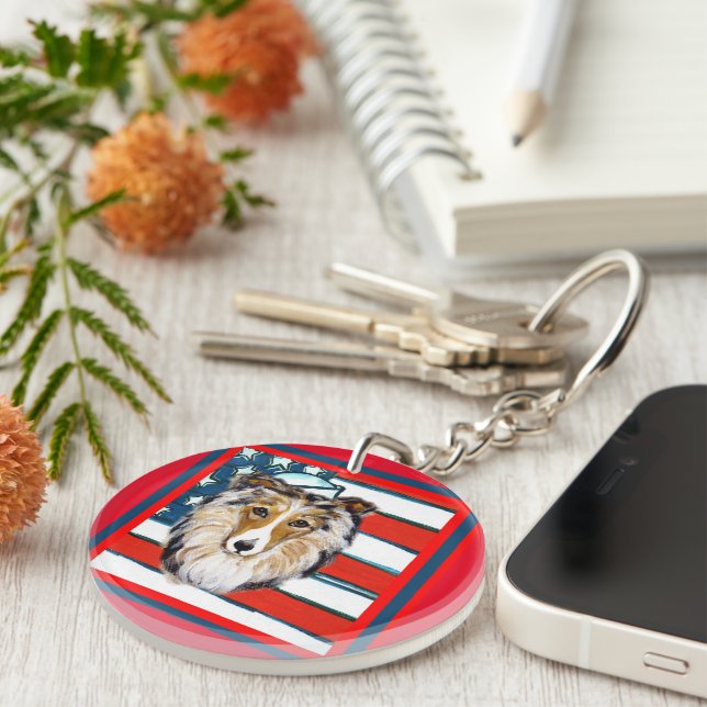 Porte-clefs Collie (Devant Droit)