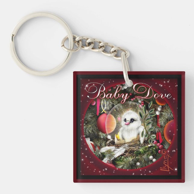 Porte-clefs Colombe bébé (Devant)