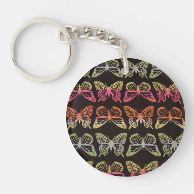 PORTE-CLEFS COLORÉ BUTTERFLY MOTIF (Devant)