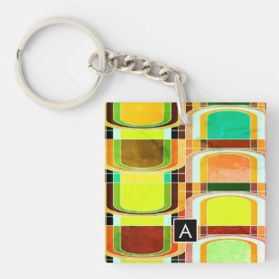 Porte-clefs Coloré Funky Retro Inspiré
