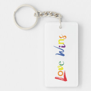 Porte-clefs Coloré, gai, design créatif de Love Wins