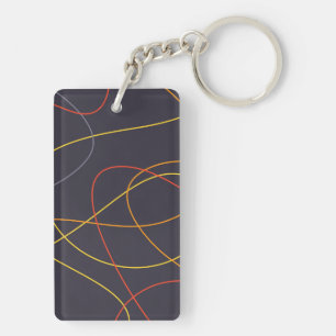 Porte-clefs Coloré, moderne, simple, tendance, courbes lignes