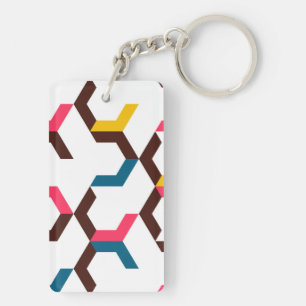 Porte-clefs Colorée, moderne, cool tendance chevron flèche for