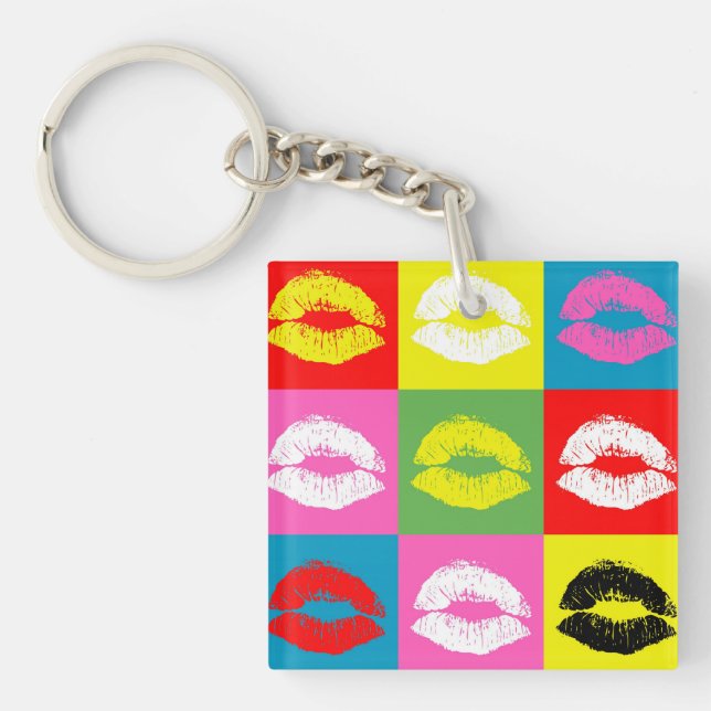 Porte-clefs Colorful lips (Devant)