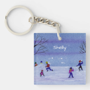 Porte-clefs Combat de snowball