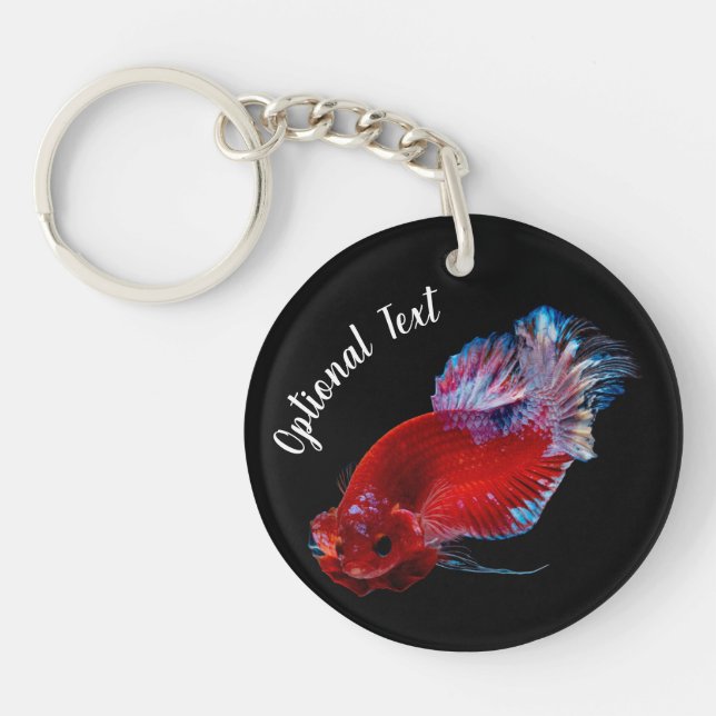 Porte-clefs Combattant rouge Betta (Devant)
